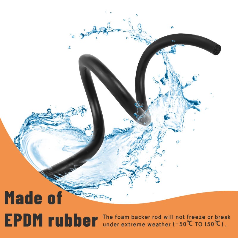 U0U Backer Rod 5/8 inch,Foam Backer Rod for Gaps and Joints,Concrete Expansion Joint Filler,19.6 feet Length (5/8 inch *19.6 feet) - Image 4